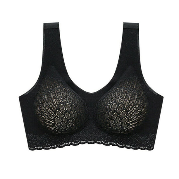 Womens 5D Wireless Contour Lace Breathable Underwear Seamless for Sports Yoga Running Bra 